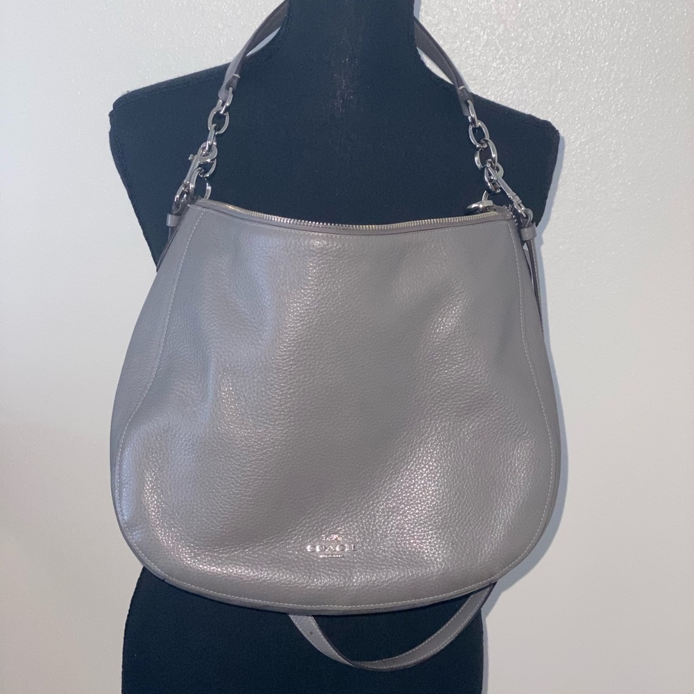 Coach Sutton Pebble Leather Hobo Shoulder Bag